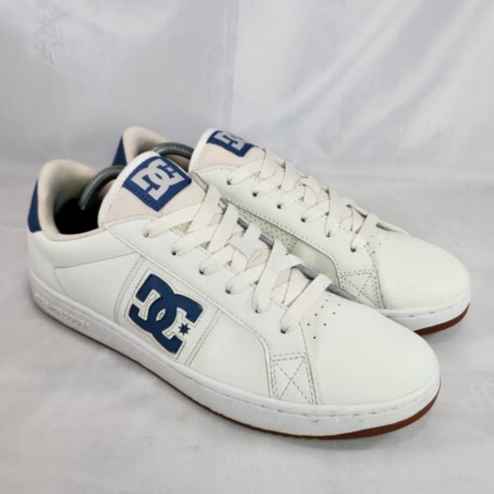 Dc Striker Ice Shoes Low Top White Blue ADYS100624 Gum Sole Clean Men's‎ Size 12